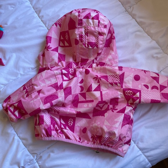 Pink Geometric Patterned Baby Jacket - Picture 3 of 4